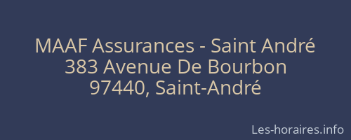 MAAF Assurances - Saint André