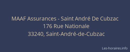 MAAF Assurances - Saint André De Cubzac