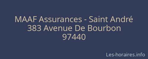 MAAF Assurances - Saint Andr&eacute;