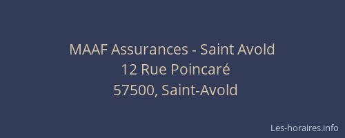 MAAF Assurances - Saint Avold