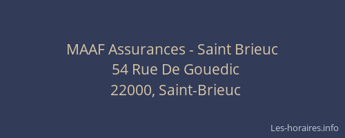 MAAF Assurances - Saint Brieuc