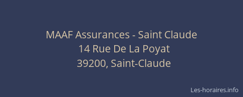 MAAF Assurances - Saint Claude