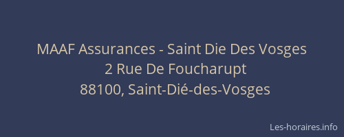 MAAF Assurances - Saint Die Des Vosges