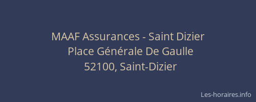 MAAF Assurances - Saint Dizier