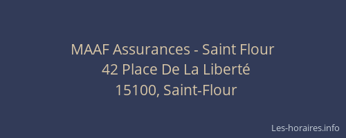 MAAF Assurances - Saint Flour