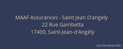MAAF Assurances - Saint Jean D'angely