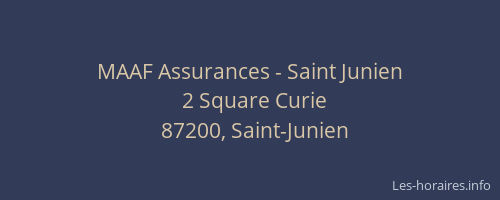 MAAF Assurances - Saint Junien