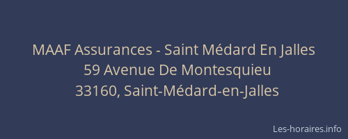 MAAF Assurances - Saint M&eacute;dard En Jalles