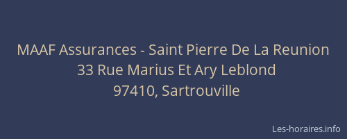 MAAF Assurances - Saint Pierre De La Reunion