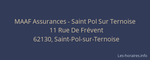 MAAF Assurances - Saint Pol Sur Ternoise
