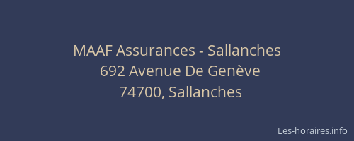 MAAF Assurances - Sallanches
