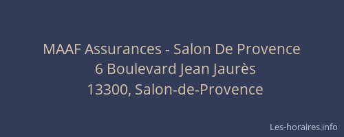 MAAF Assurances - Salon De Provence
