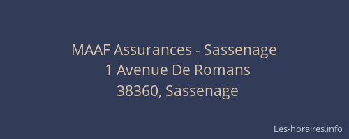 MAAF Assurances - Sassenage