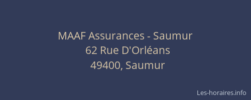 MAAF Assurances - Saumur