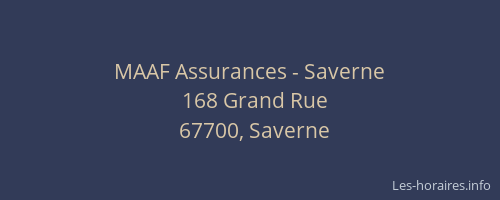 MAAF Assurances - Saverne