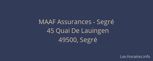 MAAF Assurances - Segré