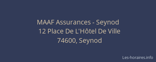 MAAF Assurances - Seynod