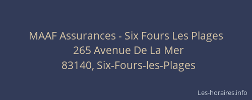 MAAF Assurances - Six Fours Les Plages