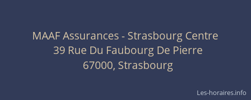 MAAF Assurances - Strasbourg Centre