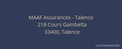 MAAF Assurances - Talence