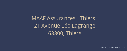 MAAF Assurances - Thiers