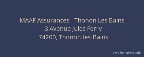 MAAF Assurances - Thonon Les Bains