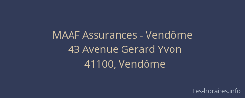 MAAF Assurances - Vend&ocirc;me