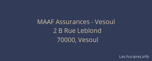 MAAF Assurances - Vesoul
