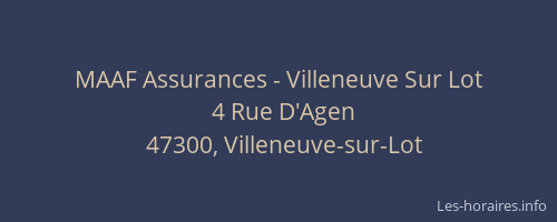 MAAF Assurances - Villeneuve Sur Lot