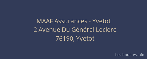 MAAF Assurances - Yvetot