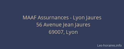 MAAF Assurnances - Lyon Jaures
