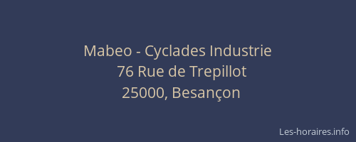Mabeo - Cyclades Industrie