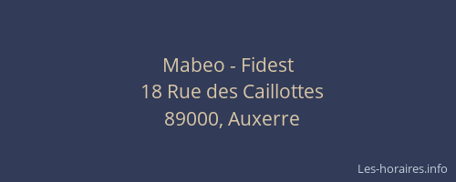 Mabeo - Fidest