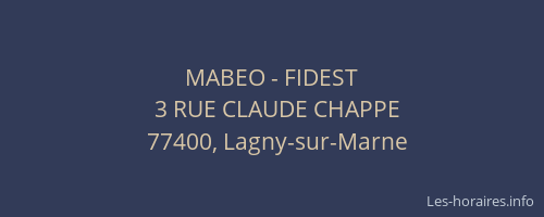 MABEO - FIDEST