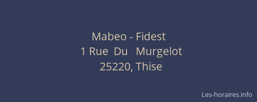 Mabeo - Fidest
