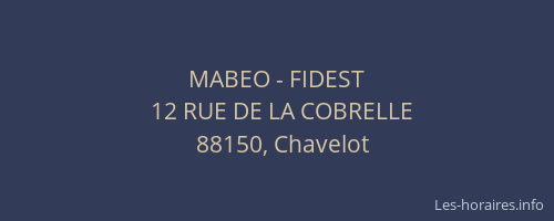 MABEO - FIDEST