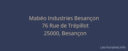 Mabéo Industries Besançon