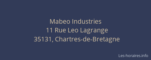 Mabeo Industries