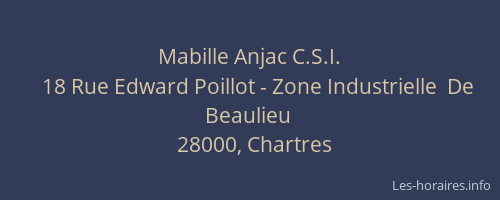 Mabille Anjac C.S.I.