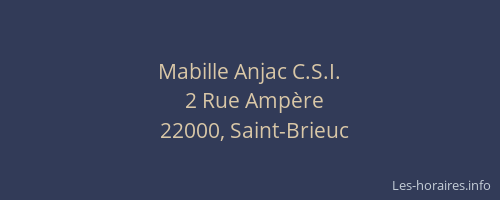 Mabille Anjac C.S.I.