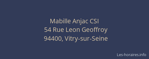 Mabille Anjac CSI