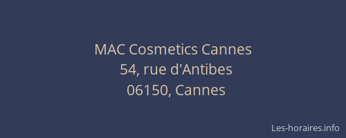 MAC Cosmetics Cannes