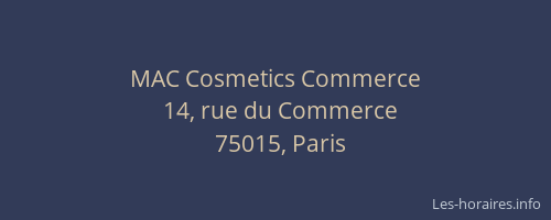 MAC Cosmetics Commerce