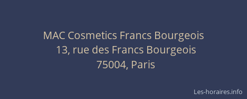 MAC Cosmetics Francs Bourgeois