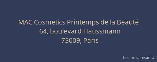 MAC Cosmetics Printemps de la Beauté