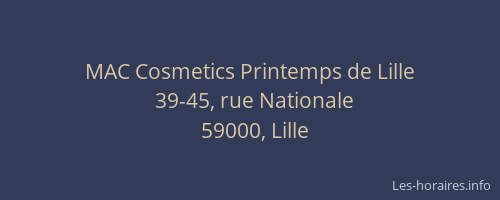 MAC Cosmetics Printemps de Lille