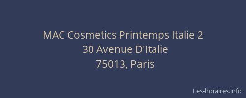 MAC Cosmetics Printemps Italie 2