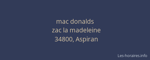 mac donalds