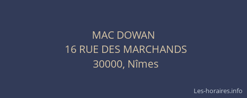 MAC DOWAN