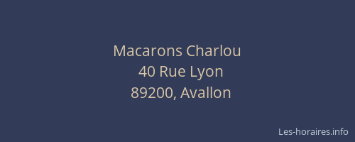 Macarons Charlou